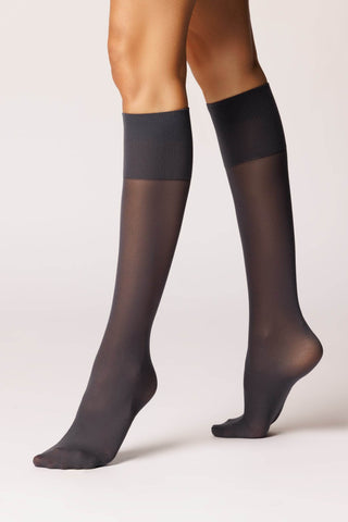 Sosete lungi din microfibra cu elastic confort VOGUE 50 den - Laura Baldini