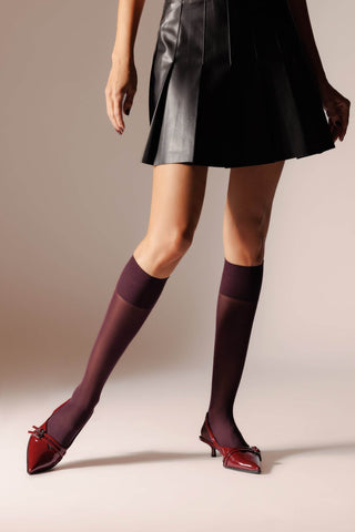 Sosete lungi din microfibra cu elastic confort VOGUE 50 den - Laura Baldini