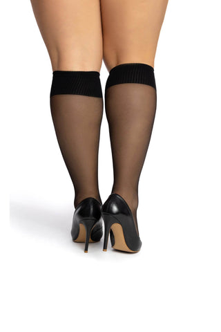 Sosete transparente cu elastic confort pentru marimi mari GLAM 20 den - Laura Baldini