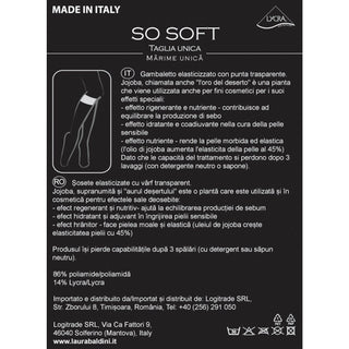 Sosete transparente lungi cu efect de hidratare SO SOFT 15 den - Laura Baldini