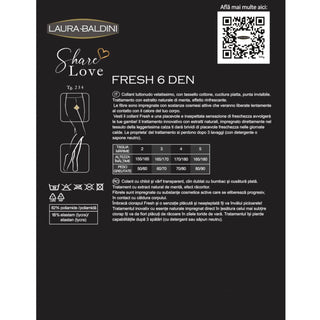 Dres transparent cu efect racoritor FRESH 6 den - Laura Baldini