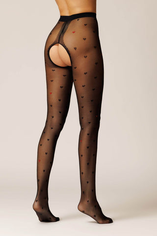 Dres sexy cu inimioare si decupaj DESIRE 20 den - Laura Baldini