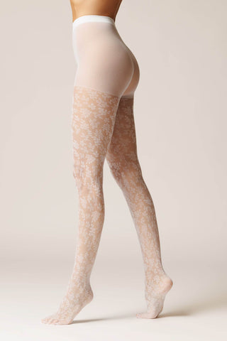 Dres transparent cu model floral SPRING 20 den - Laura Baldini