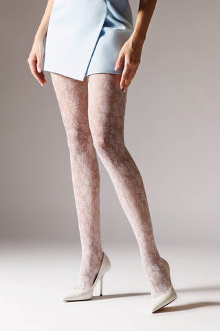 Dres transparent cu model floral SPRING 20 den - Laura Baldini