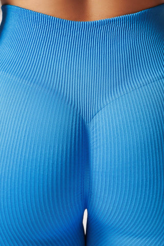 Colanti scurti push-up cu textura rib TRACKS RIB SHAPE - Laura Baldini