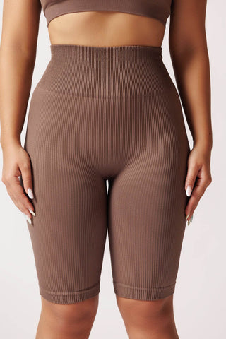Colanti scurti push-up cu textura rib TRACKS RIB SHAPE - Laura Baldini