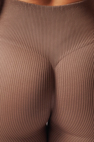 Colanti scurti push-up cu textura rib TRACKS RIB SHAPE - Laura Baldini