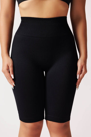 Colanti scurti push-up cu textura rib TRACKS RIB SHAPE - Laura Baldini