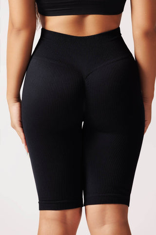 Colanti scurti push-up cu textura rib TRACKS RIB SHAPE - Laura Baldini