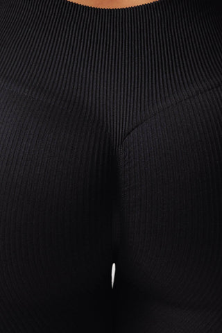 Colanti scurti push-up cu textura rib TRACKS RIB SHAPE - Laura Baldini