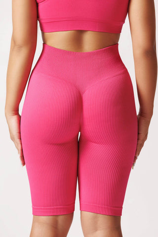 Colanti scurti push-up cu textura rib TRACKS RIB SHAPE - Laura Baldini