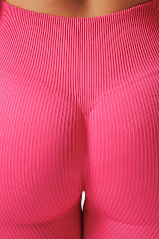 Colanti scurti push-up cu textura rib TRACKS RIB SHAPE - Laura Baldini