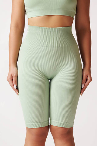 Colanti scurti push-up cu textura rib TRACKS RIB SHAPE - Laura Baldini