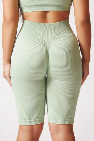 Colanti scurti push-up cu textura rib TRACKS RIB SHAPE - Laura Baldini
