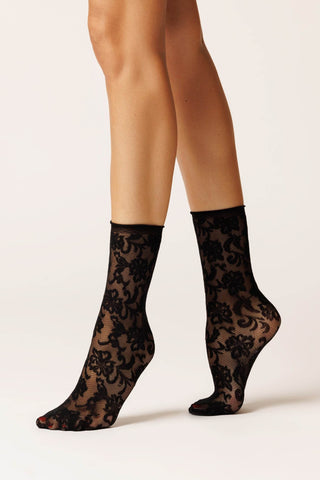 Sosete cu model dantelat REFINED 20 den - Laura Baldini