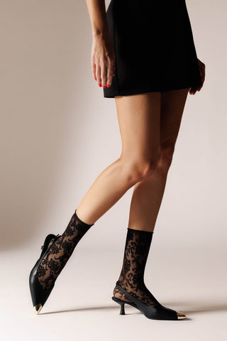 Sosete cu model dantelat REFINED 20 den - Laura Baldini