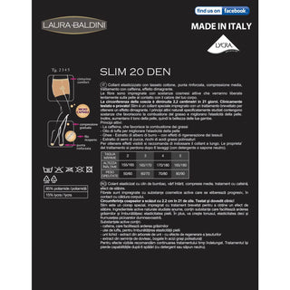 Dres transparent cu efect de slabire SLIM 20 den - Laura Baldini