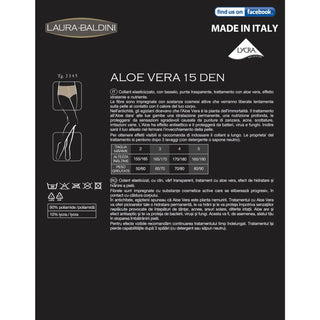 Dres transparent cu efect de hidratare ALOE VERA 15 den - Laura Baldini