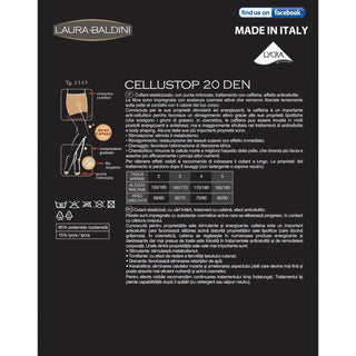 Dres transparent cu efect anticelulitic CELLUSTOP 20 den - Laura Baldini