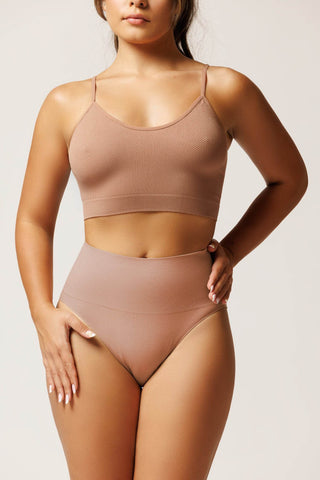 Bustiera din microfibra texturata CAMI TOP GRAIN - Laura Baldini