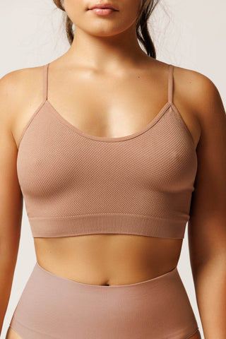 Bustiera din microfibra texturata CAMI TOP GRAIN - Laura Baldini