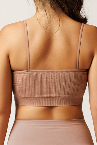 Bustiera din microfibra texturata CAMI TOP BRAID - Laura Baldini