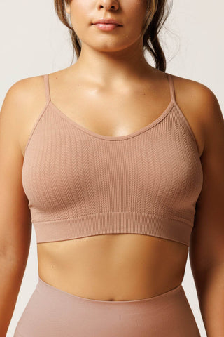 Bustiera din microfibra texturata CAMI TOP BRAID - Laura Baldini
