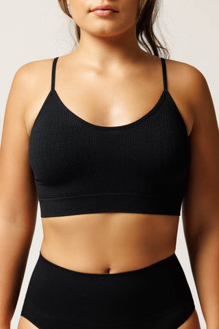 Bustiera din microfibra texturata CAMI TOP BRAID - Laura Baldini