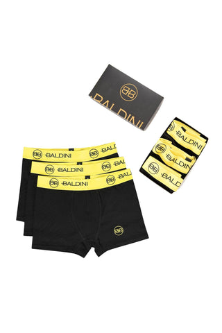 Set 3 boxeri YELLOW din bumbac - Laura Baldini