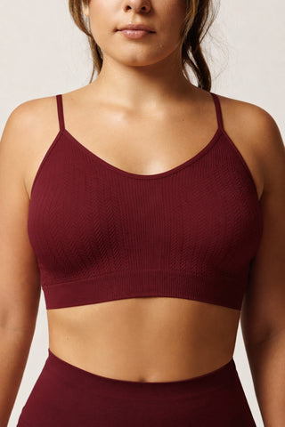 Bustiera din microfibra texturata CAMI TOP BRAID