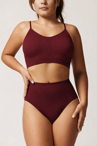 Bustiera din microfibra texturata CAMI TOP BRAID