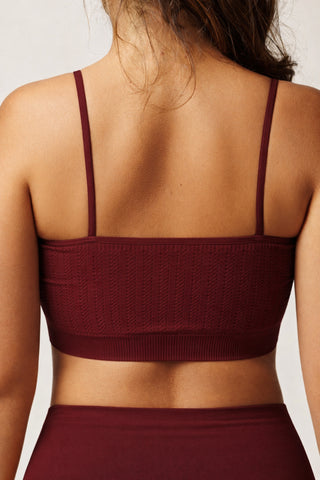 Bustiera din microfibra texturata CAMI TOP BRAID